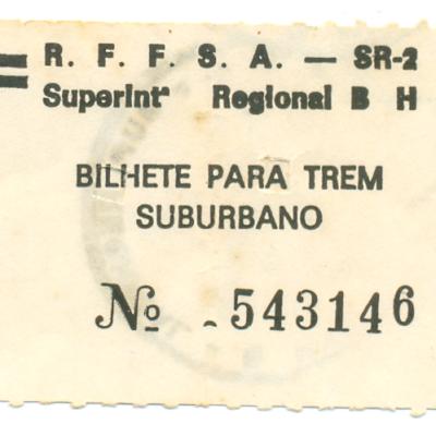 Bilhete Ferroviario De Lavras A Ribeirao Vermelho 1988